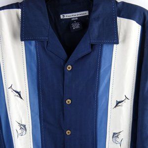 World Wide Sportsman Fishing Angler M Blue/White